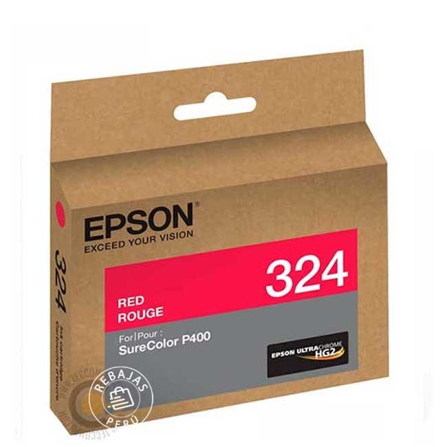 Tinta Epson T324720 UltraChrome T3247 Red original de alta calidad