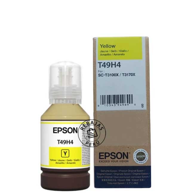 Botella Tinta Epson T49H400 Yellow 140ml Alta Calidad y Rendimiento