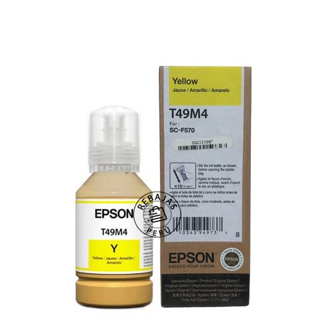 Tinta Epson T49M420 Yellow UltraChrome DS 140ml Sublimación Original