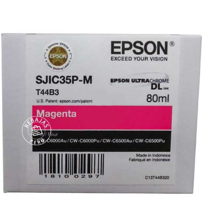 Tinta Epson C13T44B320 Magenta para C6000 y C6500 | Original y Duradera