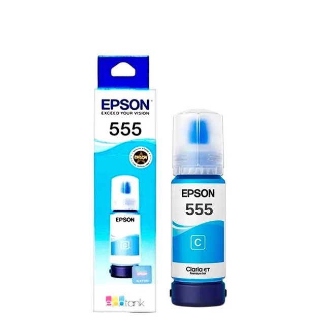 Tinta Epson 555 Cyan Original para L8160 T555220-AL
