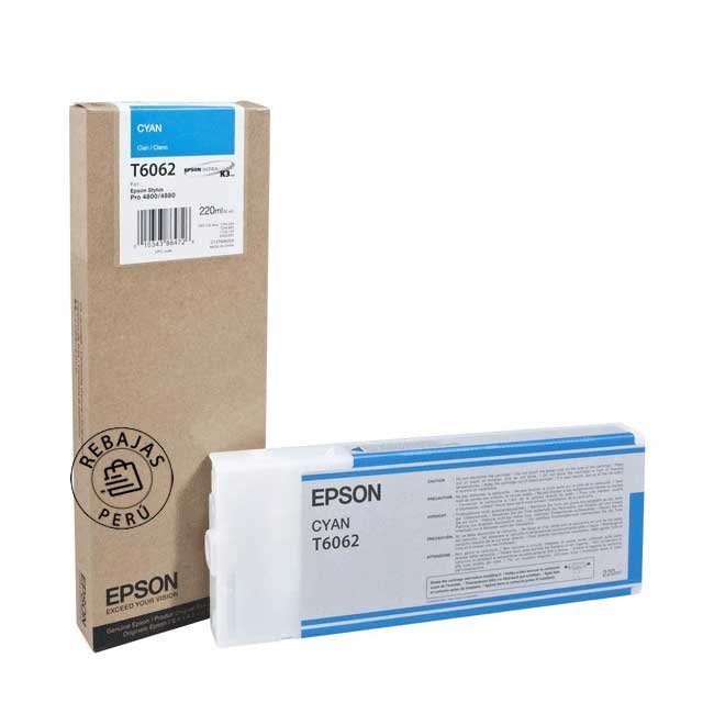 Tinta Epson T606200 Cyan para SP4800 | Calidad y Durabilidad Garantizada