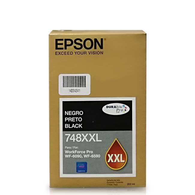 Tinta Epson 748XXL Negra XXL Rendimiento Alto Original T748XXL120-AL