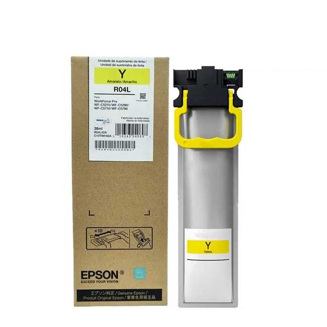 Tinta Epson T941 Amarilla Original para Impresoras WorkForce Pro T941420-AL