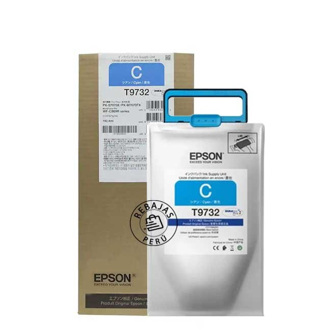Tinta Epson T973220 Cyan para impresora WF-C869R - Calidad original