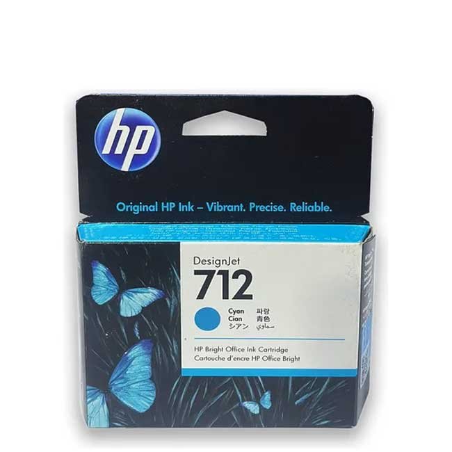 Tinta HP 3ED67A (712) Cyan 29ml Original para Plotters HP DesignJet