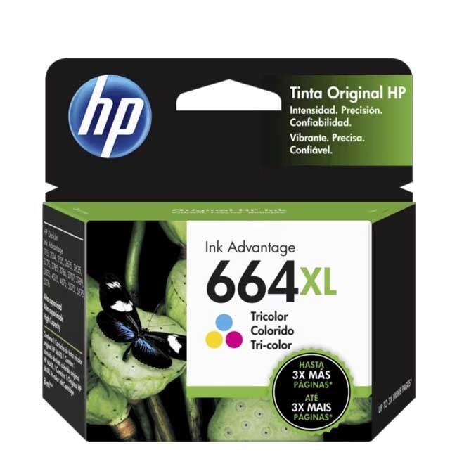 Tinta HP 664XL Color F6V30AL Rendimiento Alto 330 páginas Original