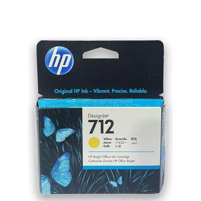 Tinta HP 3ED69A (712) Yellow 29ml Original para Plotters HP DesignJet