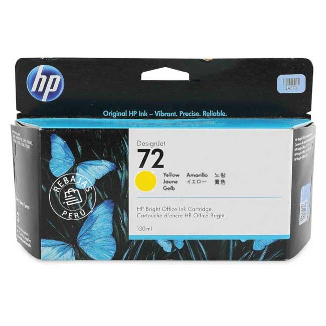 Tinta HP C9373A Yellow 130ml Original para T610 T1100 Serie 72