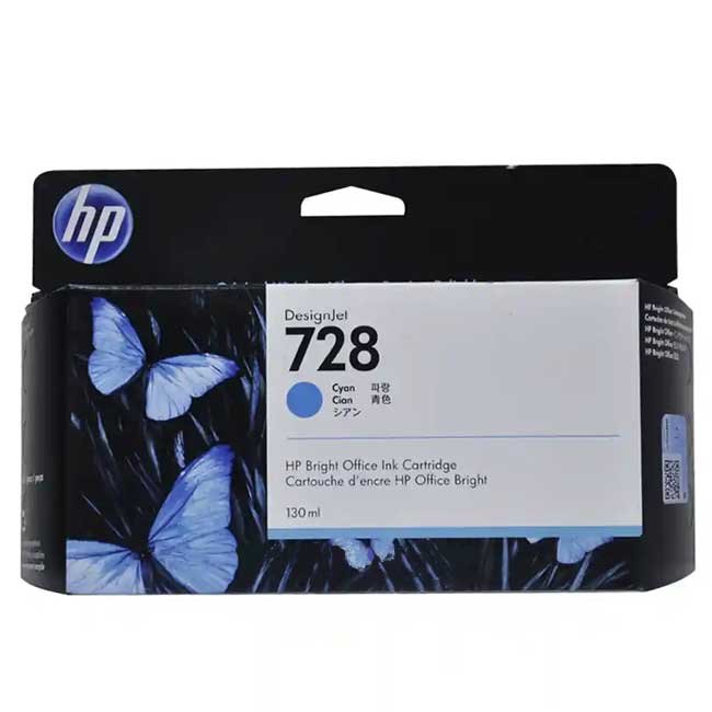 Tinta HP F9J67A 728 Cyan 130ml Original Alta Precisión