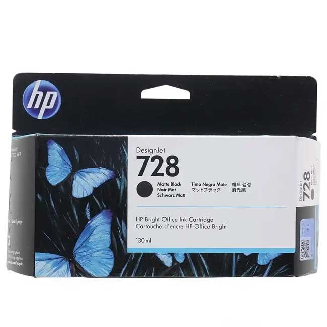 Tinta HP 3WX25A 728 Negra 130ml Original Alta Precisión