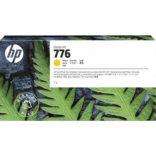 Tinta HP 1XB08A 776 1LT Yellow original de alto rendimiento