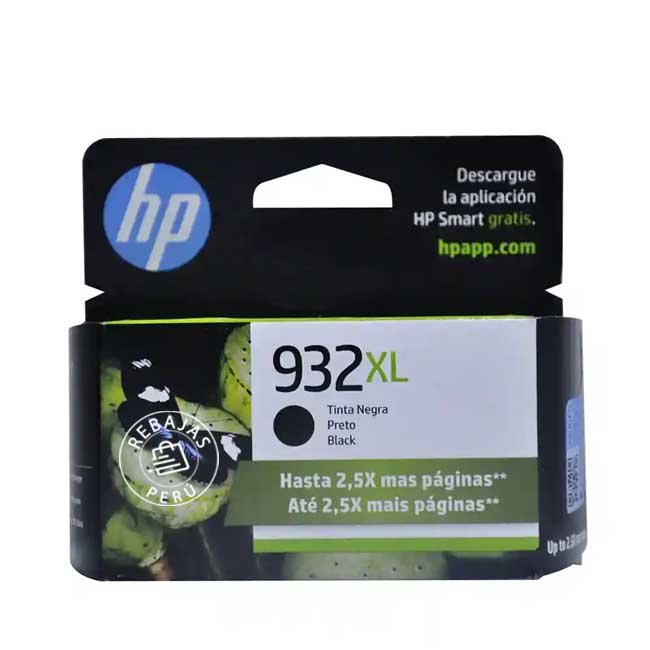 Tinta HP 932XL CN053AL Negro Original de Alto Rendimiento 1000 pág