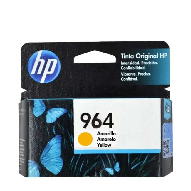 Cartucho de Tinta HP 964 Amarilla Original 3JA52AL | 700 Páginas | OfficeJet Pro 9010 | Alta Calidad y Rendimiento