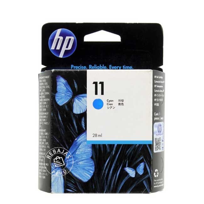 Tinta HP 11 Cyan Original C4836A 2350 Páginas | Alto Rendimiento