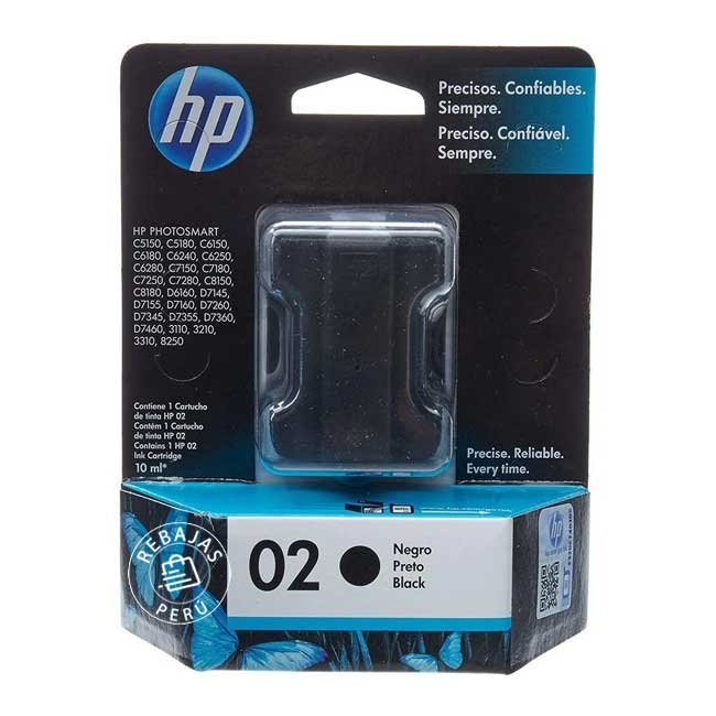 Tinta HP 02 Negro Original C8721WL | Alta calidad y rendimiento