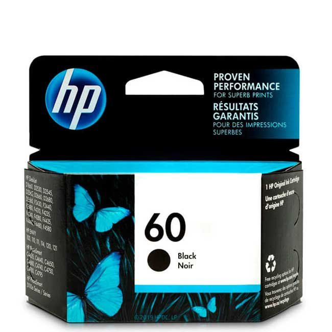 Tinta HP 60 Negro Original CC640WL | Rendimiento 200 páginas