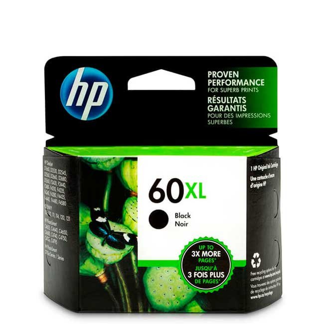Tinta HP CC641WL 60XL Negro 600 páginas Rendimiento Alta Calidad