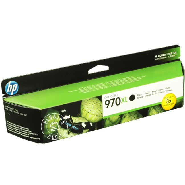 Tinta HP 970XL Black Original CN625AM | Rendimiento de 9200 páginas