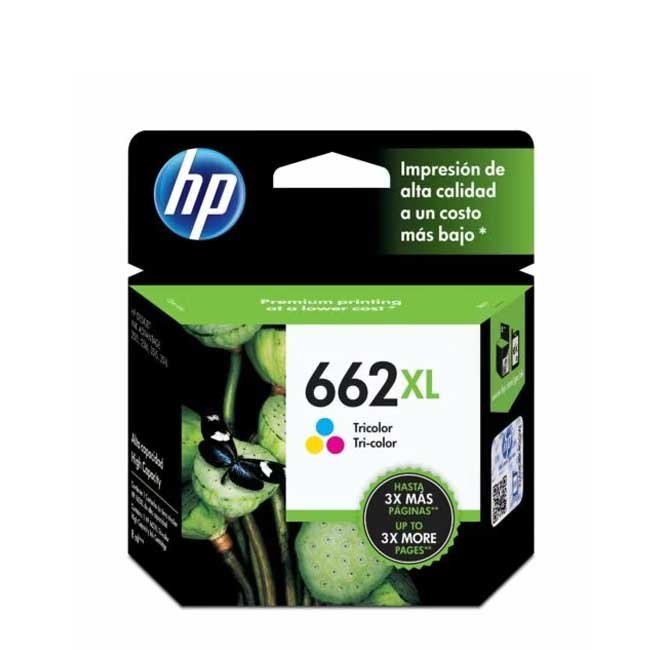 Tinta HP CZ106AL 662XL Color Original Tricolor | 330 Páginas Rendimiento