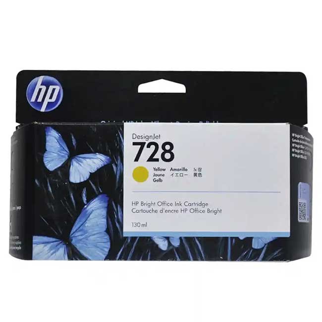 Tinta HP F9J65A 728 Amarilla 130ml Original Alta Precisión