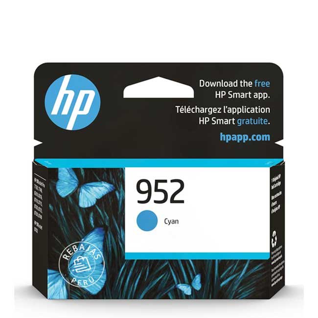 Tinta HP 952 Cyan original L0S49AN de alto rendimiento para HP