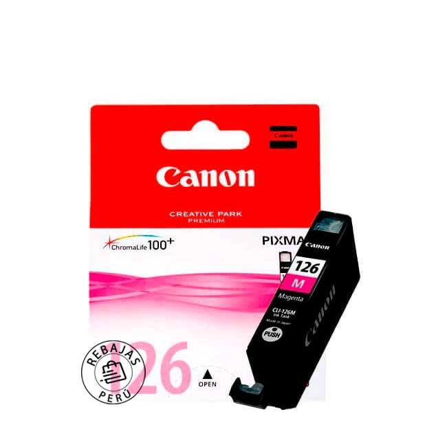Tinta Canon CLI-126 Magenta Original | Cartucho Magenta EOL Alta Calidad