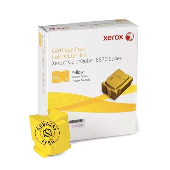 Tinta ColorQube Yellow Xerox 108R00960 — Rinde hasta 17 300 páginas