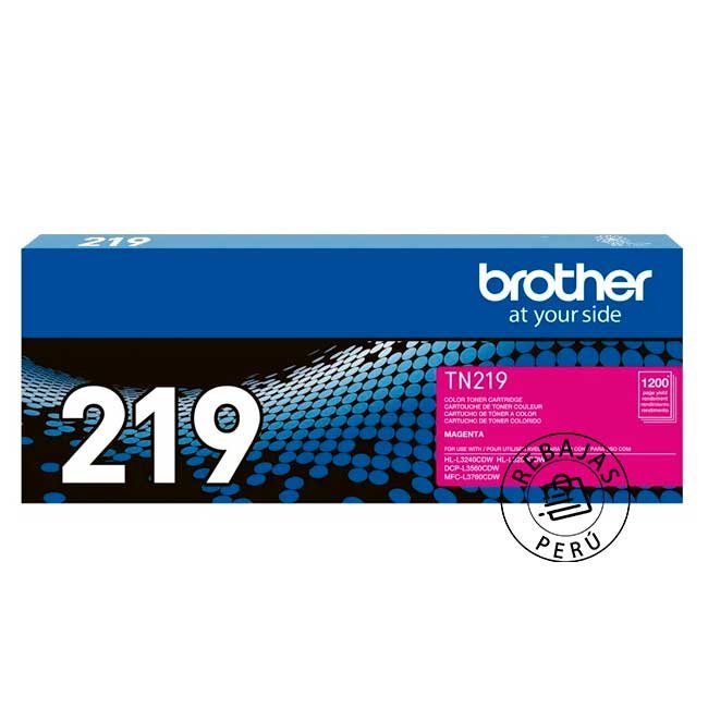 Tóner Brother TN-219M Magenta Original 1200 Páginas para L3560 L3760 L3280
