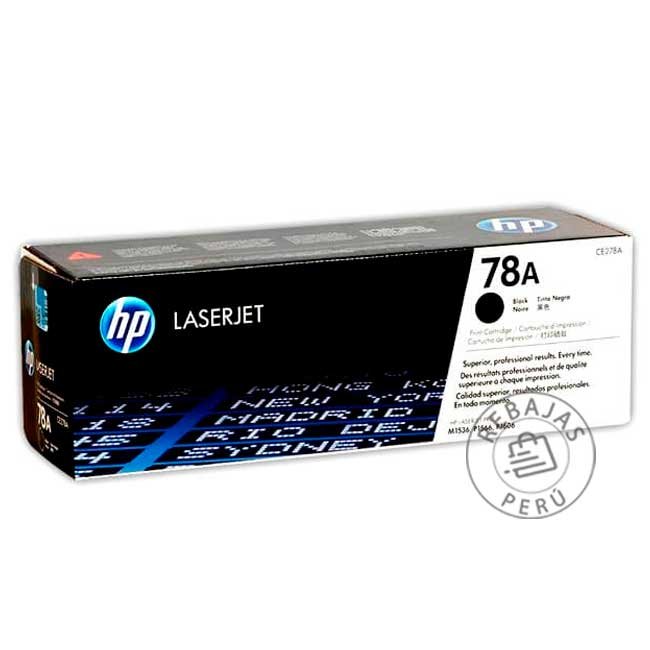 Toner HP 78A CE278A Negro para LaserJet P1566, P1606, M1536