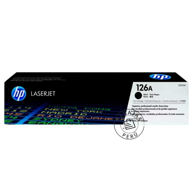 toner hp ce310a 126a negro original para impresoras hp laserjet pro cp1025 m175nw m275