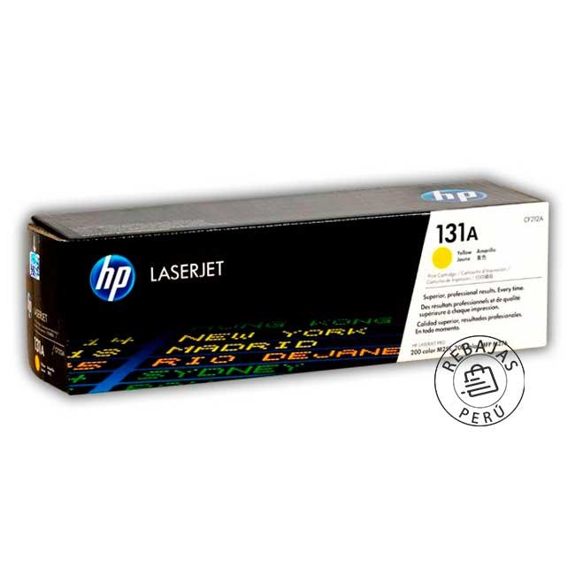 Tóner HP CF212A 131A Amarillo Original 1800 Páginas para LaserJet M251 M276