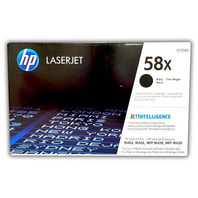 Toner HP CF258X 58X Negro para LaserJet Pro M404 M428 Alta Durabilidad