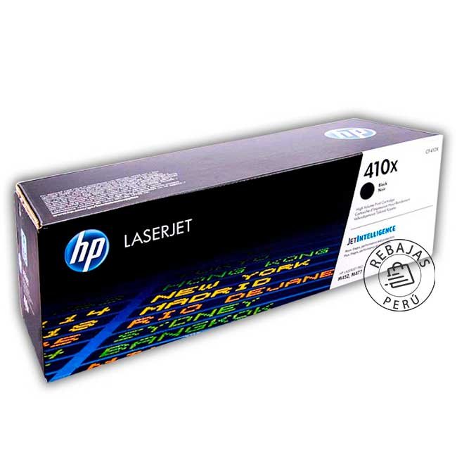 Tóner HP CF410X 410X Negro Original Alto Rendimiento 6,500 Páginas para LaserJet Pro