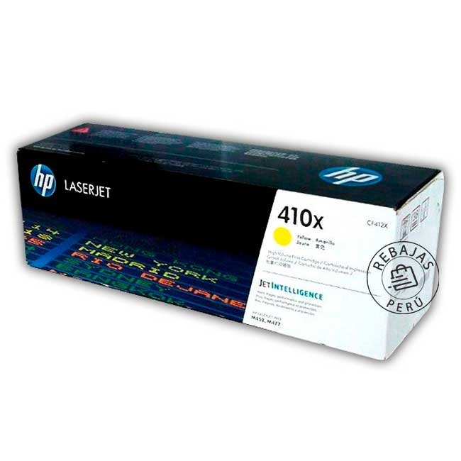 Tóner HP CF412X 410X Amarillo Original Alto Rendimiento 5,000 Páginas para LaserJet Pro