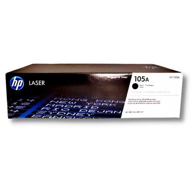 Toner hp w1105a 105a negro 1000 páginas para LaserJet 107 y MFP 135