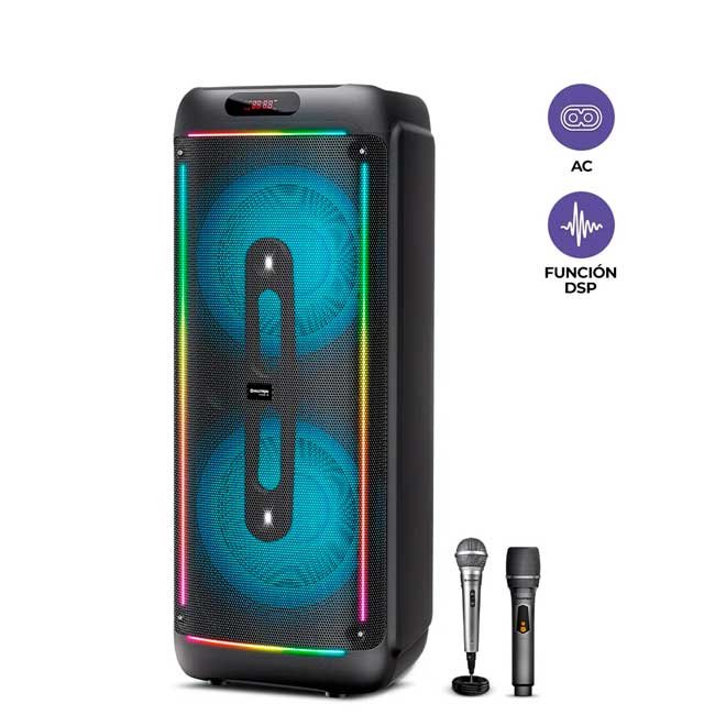 Torre de Sonido MAXTRON FURACAO 15 MX1502DL 15" 4500mAh BT TWS RGB FM USB SD Micrófono