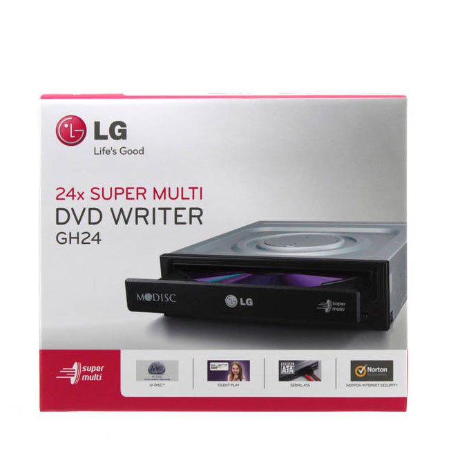 DVD LG GH24NSD1  SuperMulti Interno 24X SATA para PC – Soporte M-DISC