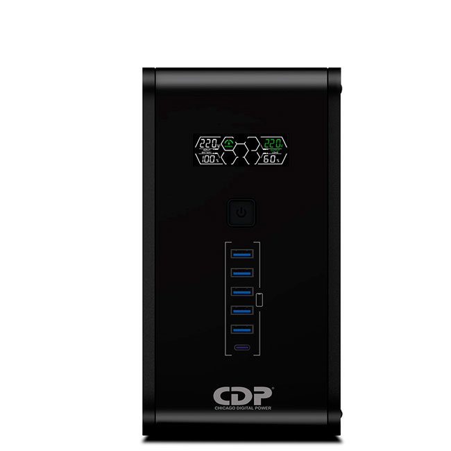 UPS Interactivo CDP R-Smart 1210i 1200VA/720W con Pantalla LCD y Regulador AVR