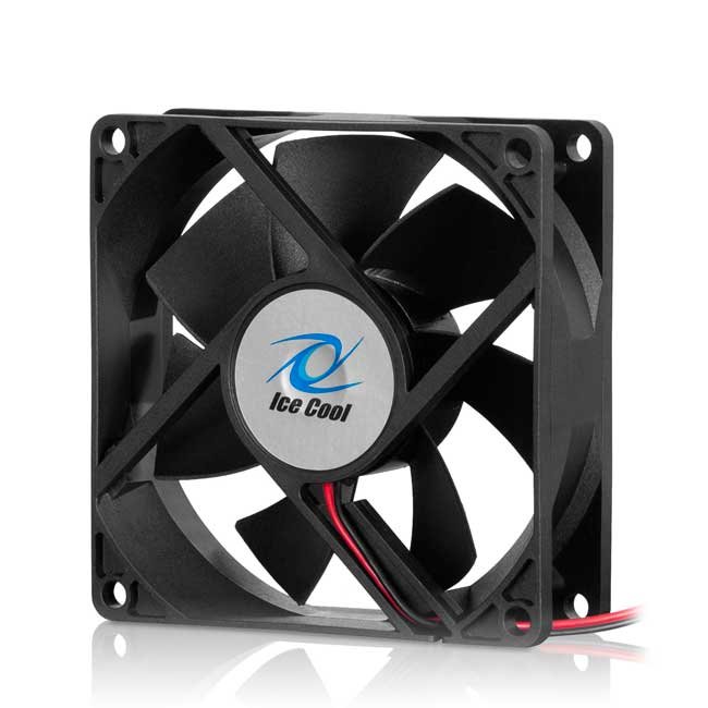 Ventilador Ice Cool 8CM para Gabinete con 2 Conectores ATA y Tornillos Incluidos