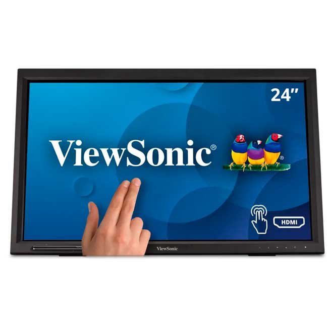ViewSonic TD2423d – Monitor táctil de 24" Full HD, 10 puntos IR, HDMI, VGA, DisplayPort y USB