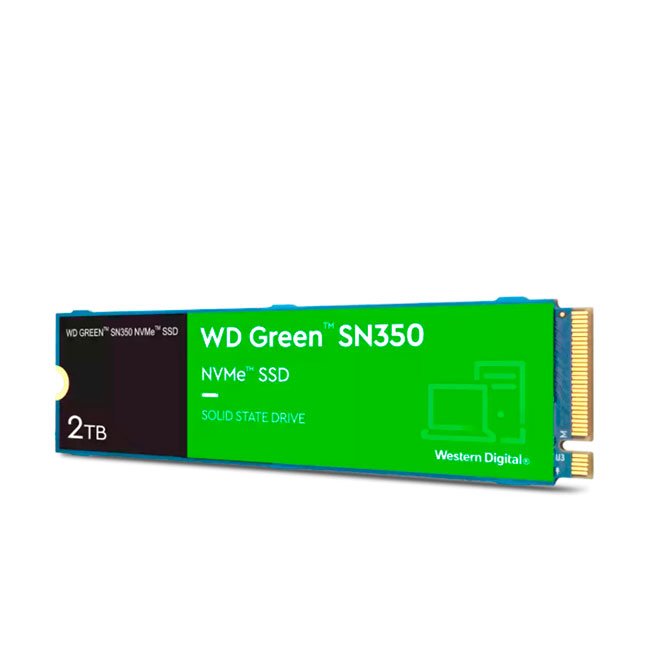 disco ssd Western Digital Green SN350 2TB NVMe M.2 2280 PCIe Gen3 x4 SSD – Alta velocidad