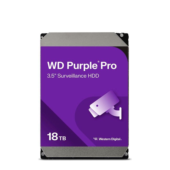 Disco Duro 3.5" WD Purple 18TB WD181PURP –  SATA 7200RPM para Videovigilancia 24/7 con AllFrame AI