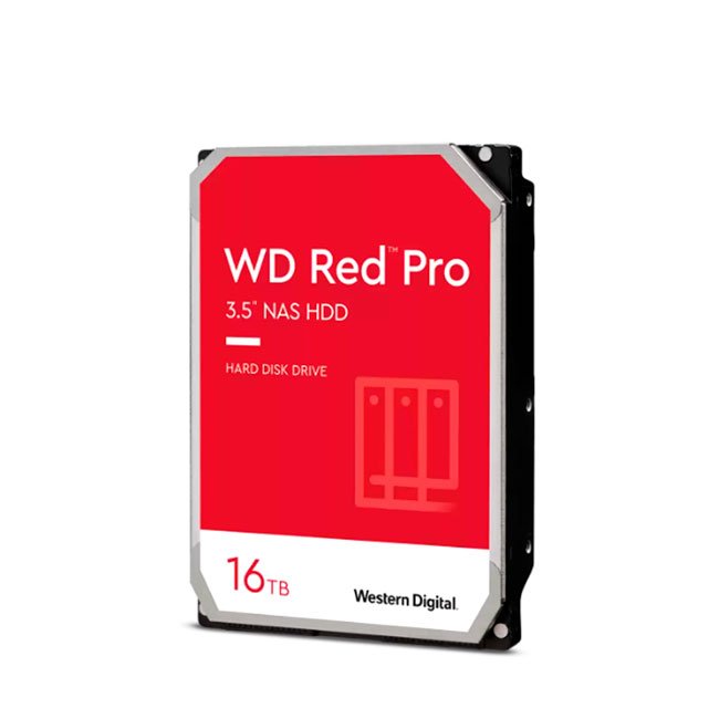 Disco duro Western Digital Red Pro NAS, WD161KFGX, 16TB, SATA, 7200rpm, 3.5", Cache 512MB.