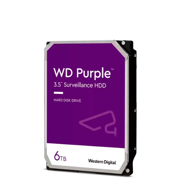 Disco duro Western Digital WD Purple, 6TB, SATA 6.0 Gb/s, 5400 RPM, 256MB Cache, 3.5".