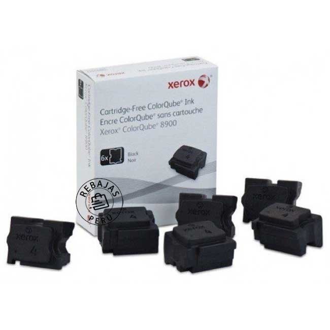 Tinta ColorQube Black Xerox 108R01025 6ST Original para 8900