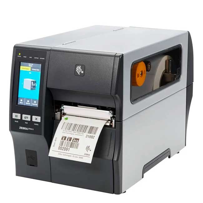 Impresora Térmica para Etiquetas y Tickets Zebra ZT411 RFID, 300 dpi, USB 2.0. Color Negro.